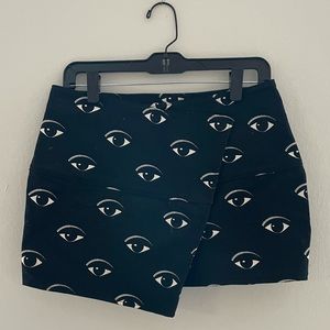 Kenzo Eye Print Cotton Wrap Skirt